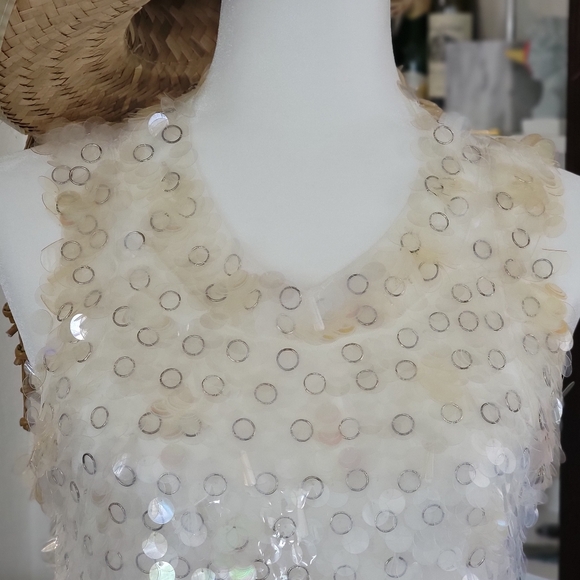 Sequin Pinko Dress with Real Metal Rings NWT Size 4 US / 40 IT - Picture 6 of 14